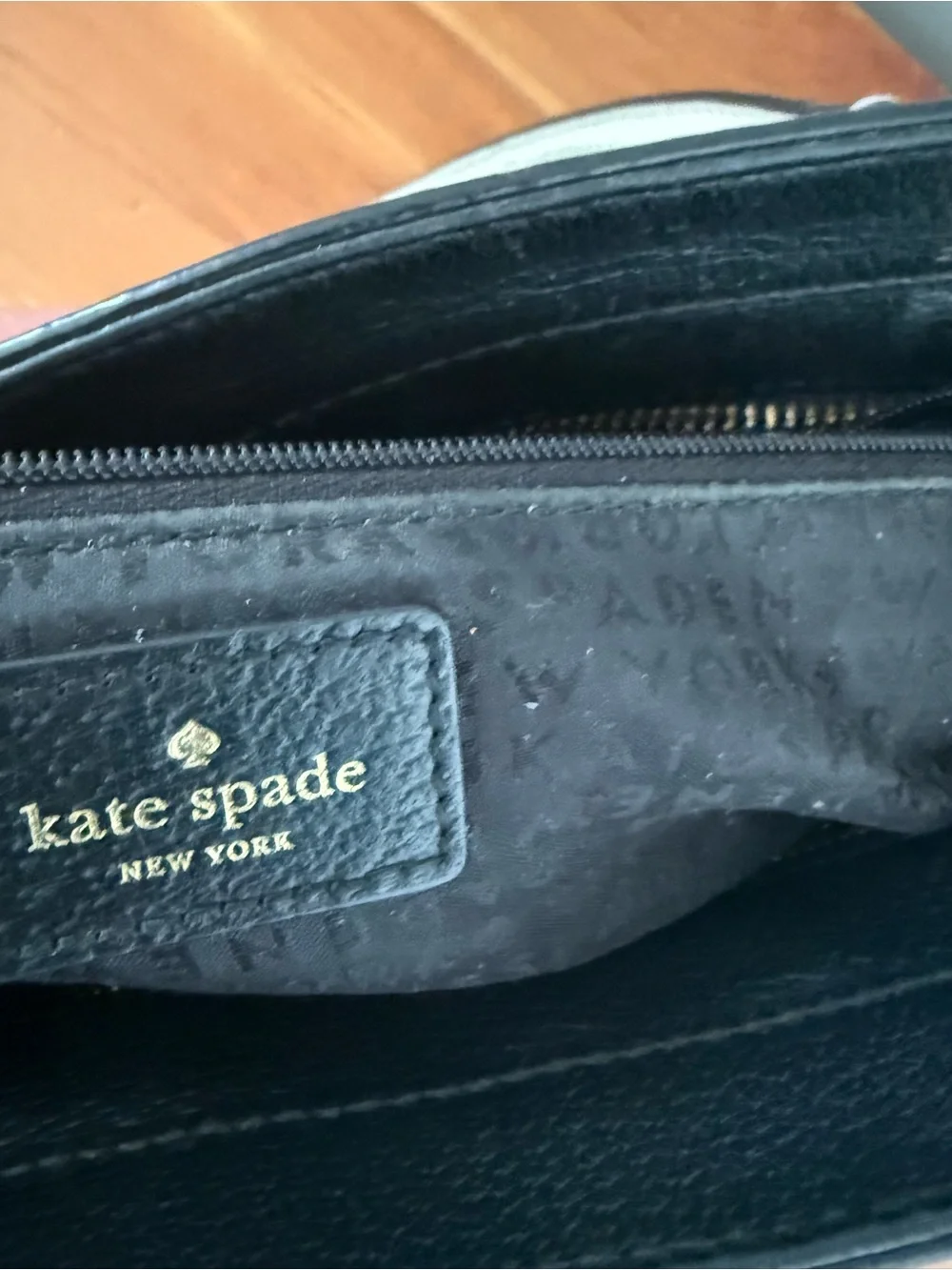 kate spade Black and Cream Two-Tone Satchel with Crossbody Strap